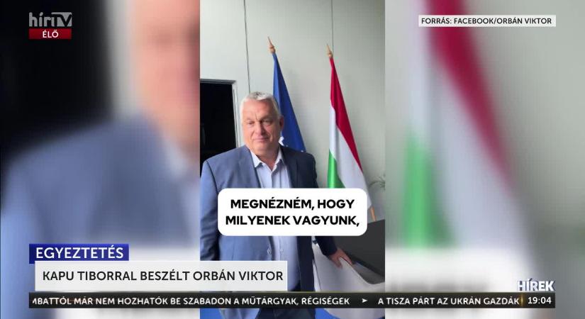 Rendkívüli beszélgetést folytatott Kapu Tiborral a miniszterelnök  videó