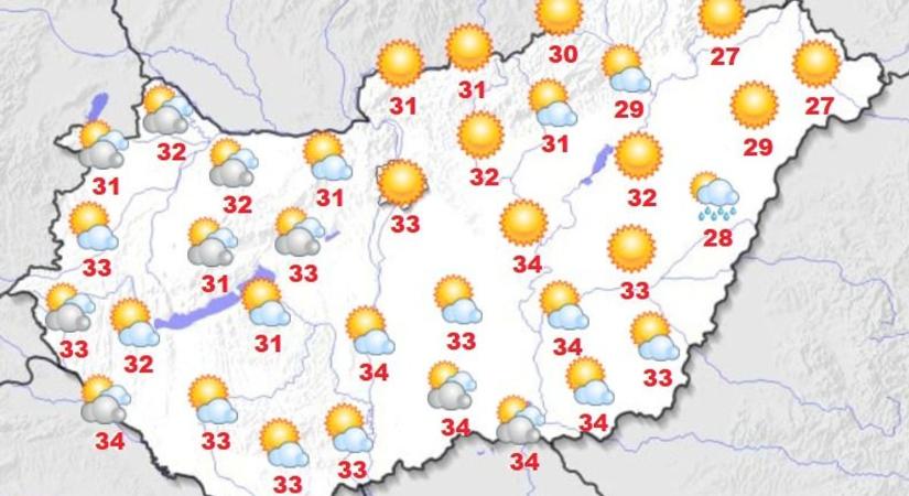 Hétfőre napos idő várható, némi fátyolfelhővel