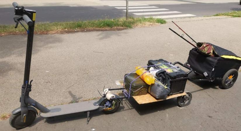 Utánfutót épített rollerére a 14 éves kanizsai fiú, pecázni indult vele, de jöttek a rendőrök