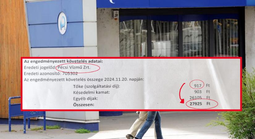 16 évvel ezelőtti vízdíjtartozást próbálnak behajtani a Pécsi Vízmű nevében!