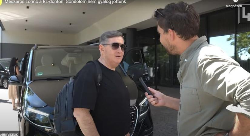 Mészáros Lőrinc levédetné, hogy: „gondolom, nem gyalog”