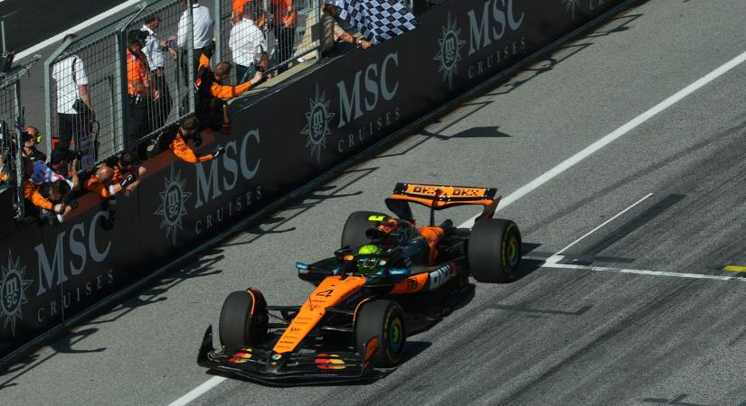 Lando Norris oktatta a mezőnyt Spielbergben, egyre közelebb az összetettbeli első helyhez