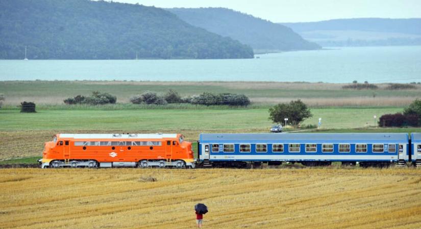 Felvirágozott vonat futott be a Balatonhoz, videón a nagy népünnepély (videó)