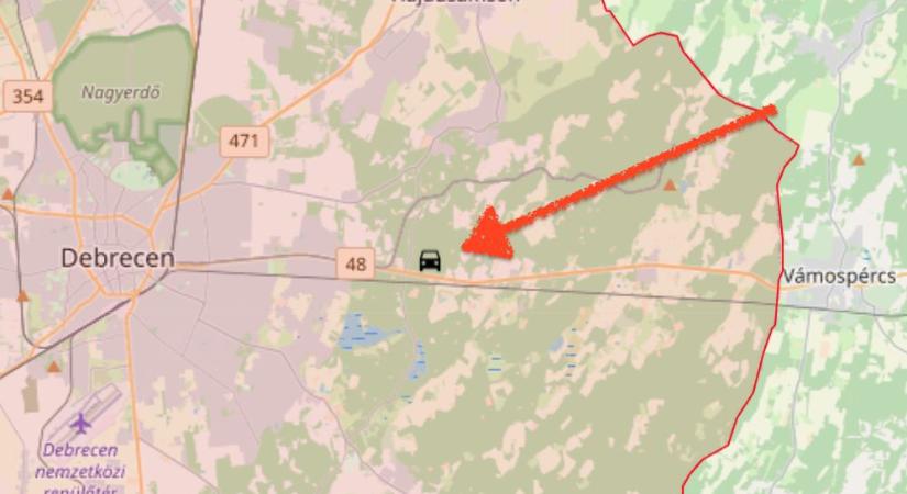 Karambol Debrecen és Vámospércs között
