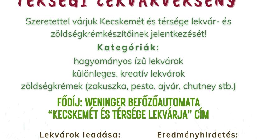 Felhívás a IX. Aranyhomok térségi lekvárversenyre