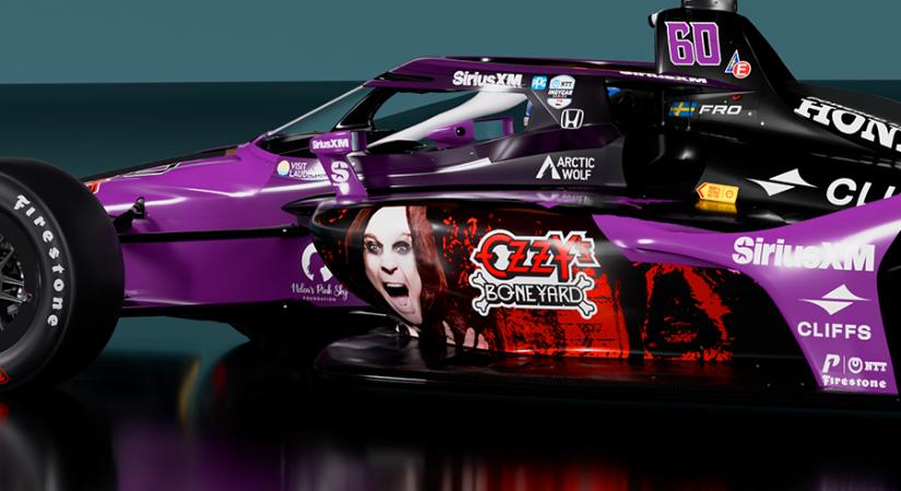 GALÉRIA: Ozzy Osbourne-festést kap Felix Rosenqvist autója az IndyCar Mid-Ohió-i versenyén