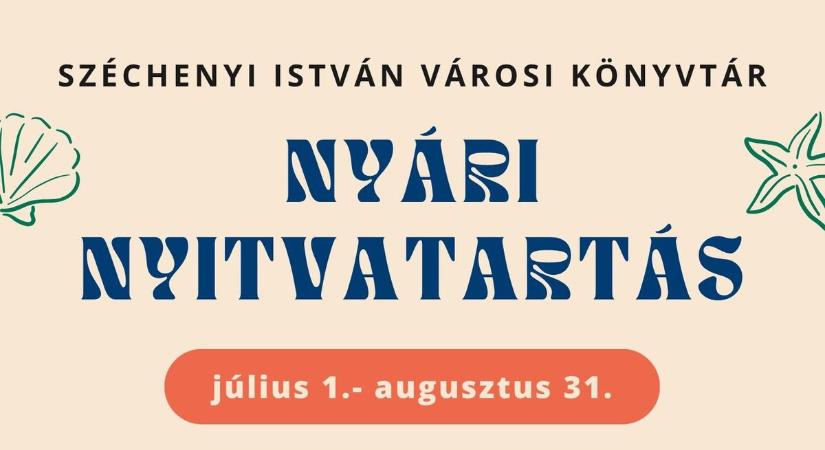 Nyári nyitvatartás a soproni könyvtárban és bánfalvi fiókkönyvtárában