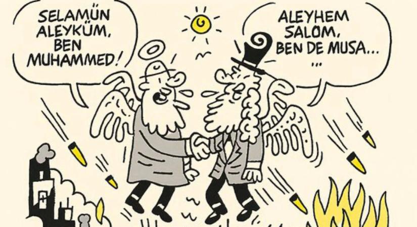 Áll a bál a törököknél egy karikatúra miatt, Erdoğan kemény felelősségre vonást ígér