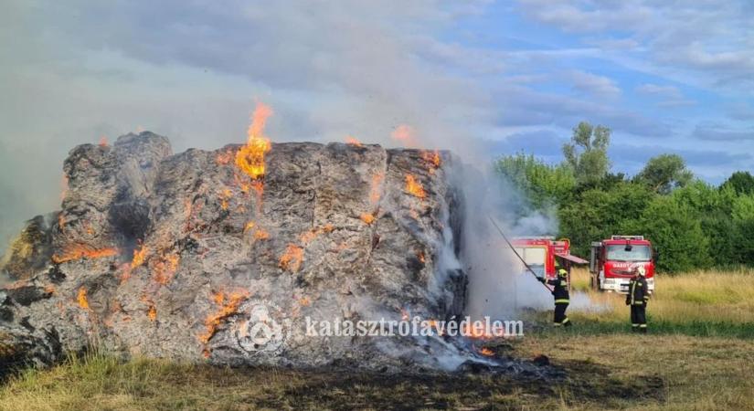 Tűz pusztított Zala több pontján – háromszáz bála lángolt, égett az aljnövényzet, erdők is veszélybe kerültek