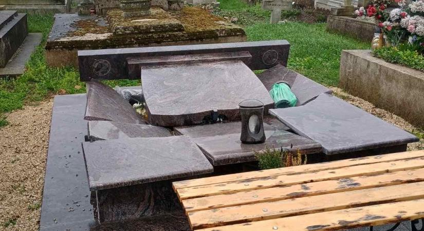 Elkapták a miklósi sírrongálót, brutális károkat hagyott maga után