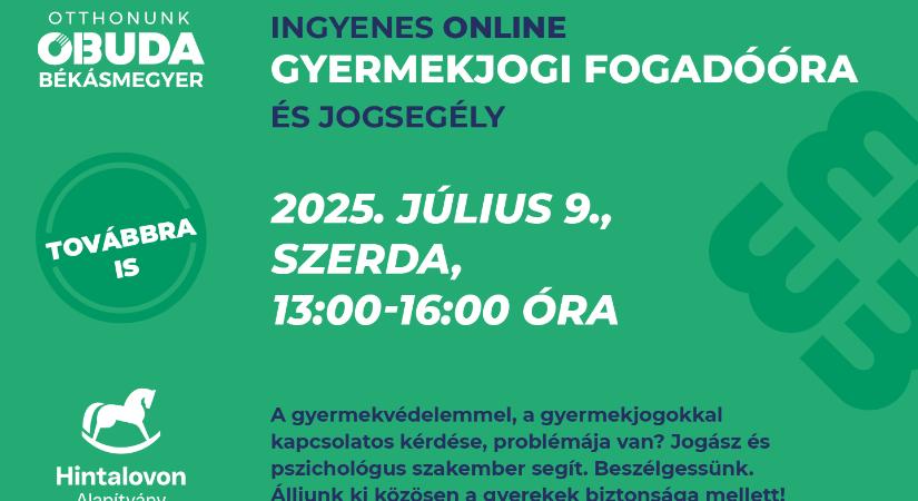 Júliusban is lesz ingyenes jogsegély és gyermekjogi tanácsadás a harmadik kerületben