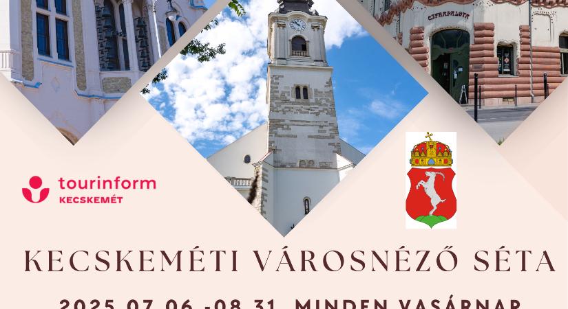 Nyári városnéző séták vasárnaponként Kecskeméten