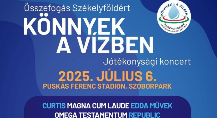 A hőség miatt elhalasztják a vasárnapi „Könnyek a vízben” segélykoncertet