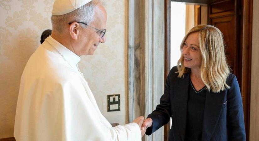 Leó pápa fogadta Giorgia Meloni olasz kormányfőt