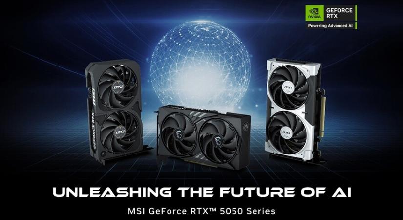GeForce RTX 5050 kártyák az MSI portfóliójából