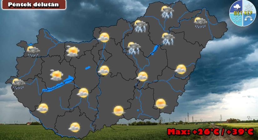 Hidegfront érkezik, helyenként záporeső, zivatar is előfordulhat