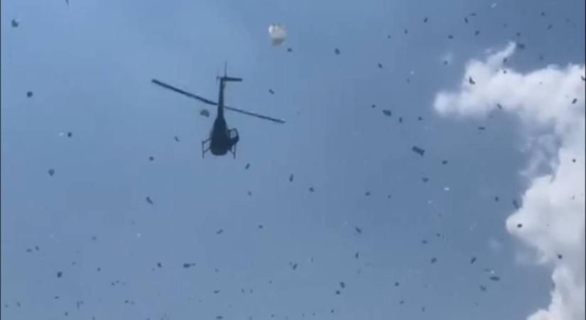 Helikopterből szórta szét a vagyonát – Családja teljesítette az üzletember utolsó kívánságát
