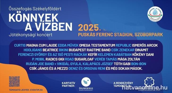 Szeptemberben lesz a „Könnyek a Vízben” Segélykoncert 