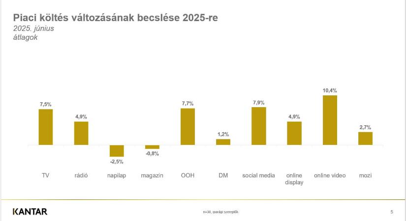 MÉDIA – PIACI KÖLTÉS VÁLTOZÁSÁNAK BECSLÉSE 2025-RE