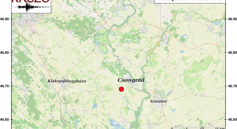 Földrengés volt Csongrád-Csanád vámegyében