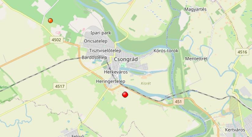 Újabb földrengés rázta fel a csongrádiakat