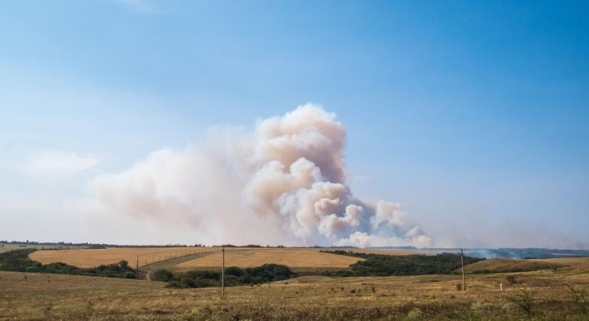 Hatalmas tűz ütött ki a sertéstelep közelében, kiemelt riasztási fokozatot rendeltek el