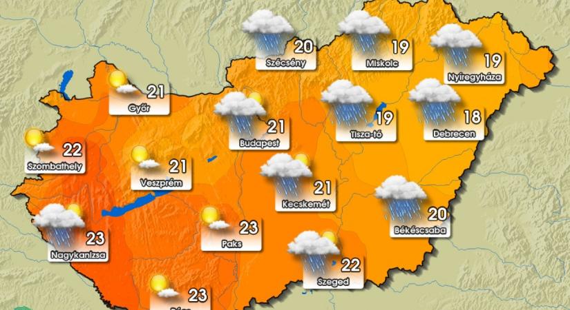 Vasárnap még 38, szerdán már csak 20 fok körül alakul a hőmérséklet