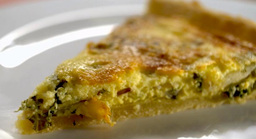 Krémsajtos zöldséges quiche