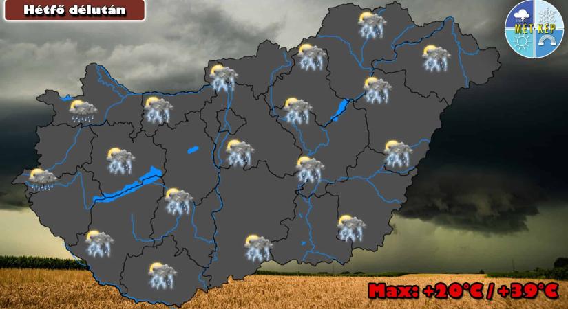 Heves zivatarokat is hozhat a hidegfront