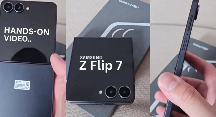 Videón a Z Flip7 méretes külső kijelzője