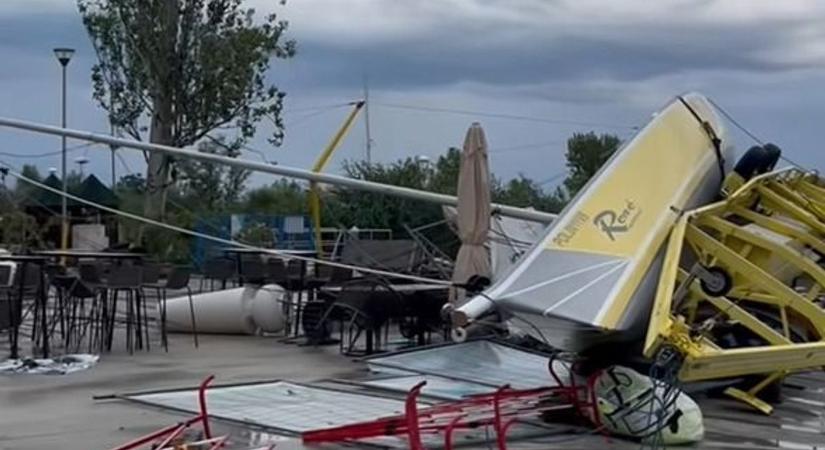 Drámai videó a a Balatonfüreden pusztító viharról, ilyet csak katasztrófafilmekben látni