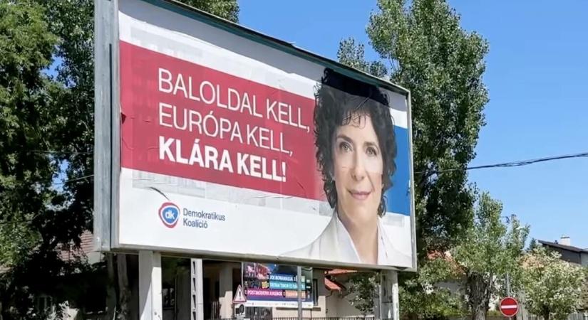 Hadházy beszólt Dobrevnek: Ebben a rendszerben annak lehet óriásplakátja, akinek a Fidesz megengedi