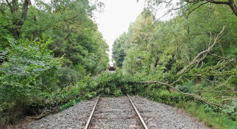 A tomboló vihar miatt több helyen megállt a vonatközlekedés Hevesben