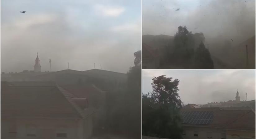 Elképesztő felvételek: félelmetes, ahogy tombolt a vihar Vásárosnaményban (videó)