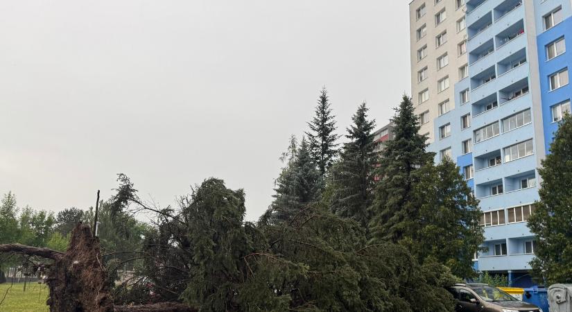 Brutális vihar volt Kelet- és Nyugat-Szlovákiában, több helyen rendkívüli helyzetet hirdettek (FOTÓK)