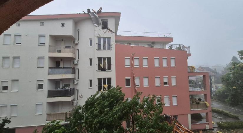 Tető nélkül maradt az SZTE épülete a brutális vihar után, kezdődik a kármentés