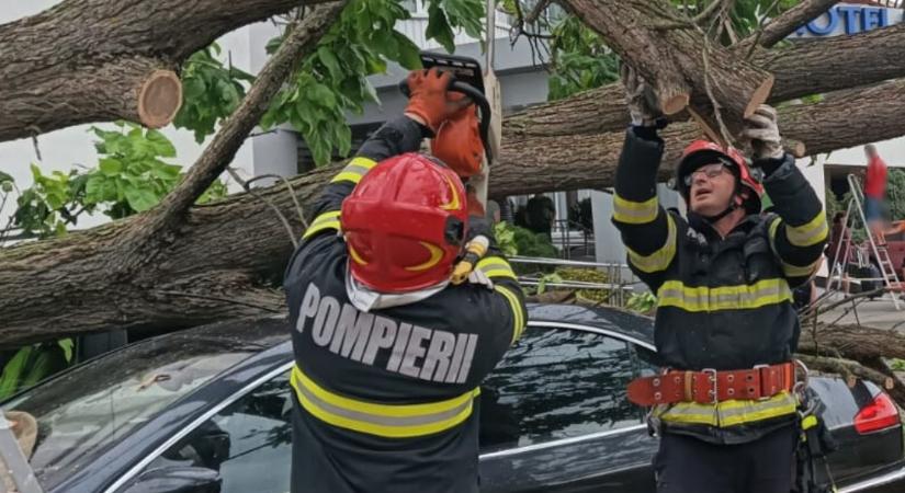 Vihar és kánikula: nem tétlenkedtek a tűzoltók