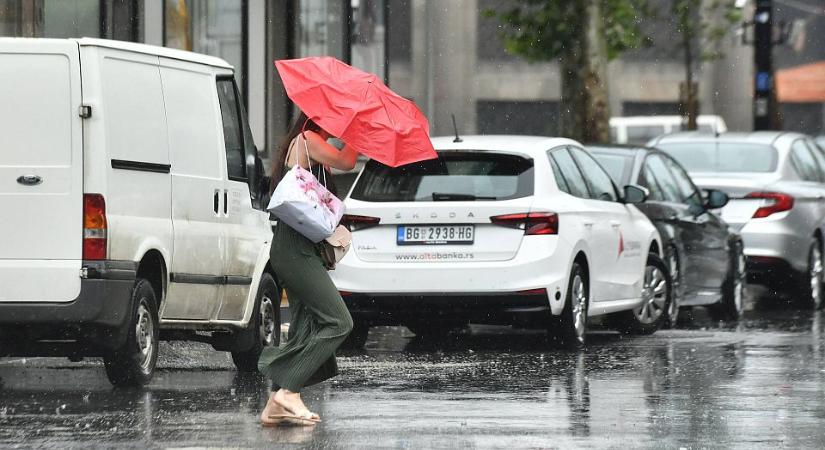 Öten sérültek meg a belgrádi viharban