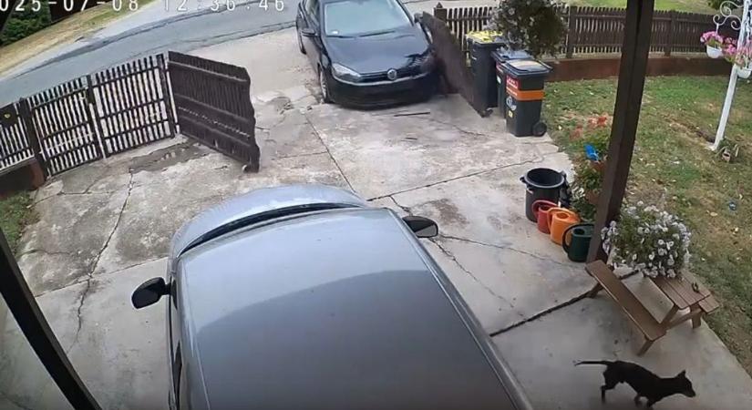 Borzalmas jelenetek: elszabadult autó okozott riadalmat Zalában (videó)
