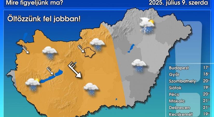 Viharos északi szél tör be Magyarországra