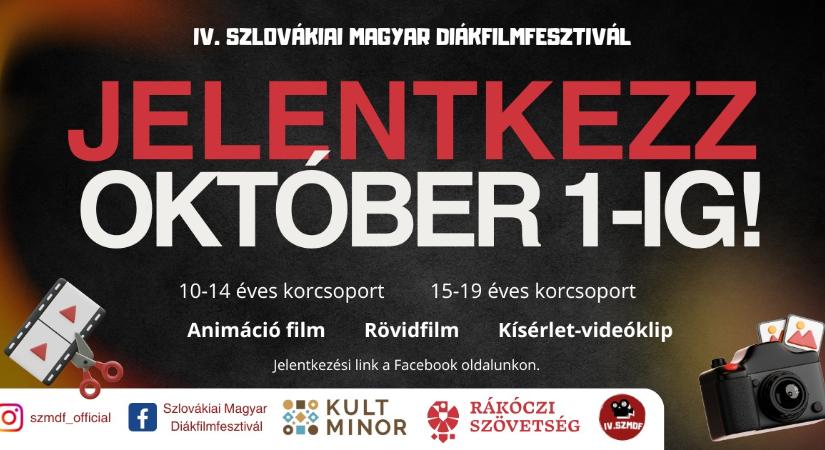 Október 1-ig várják a pályaműveket a IV. Szlovákiai Magyar Diákfilmfesztiválra