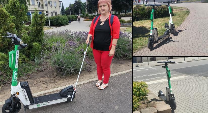 Rollerkáosz: elegük van a látássérülteknek a széthagyott rollerekből