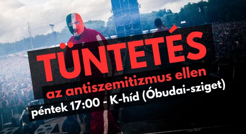 Tüntetés az Izrael-ellenes, Hamaszt és Hezbollahot támogató Kneecap együttes meghívása ellen
