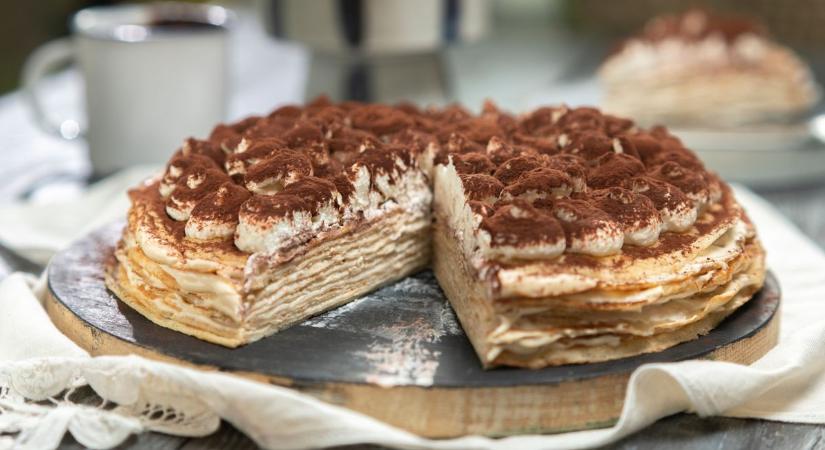 Tiramisu palacsintatorta: ennél jobb ma már nem lesz