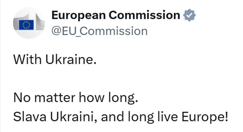 Bejelentette az Európai Bizottság: „Slava Ukraini!”
