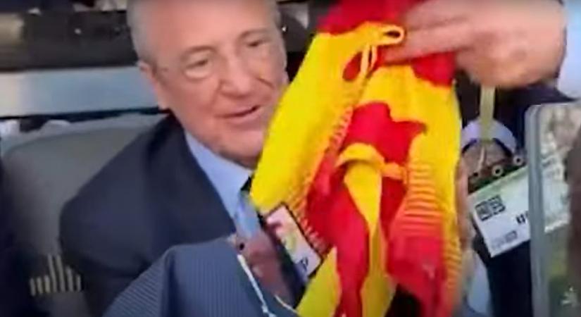 Barca-mez dedikálására kérték a Real Madrid elnökét, pont úgy sült el, mint gondolnánk