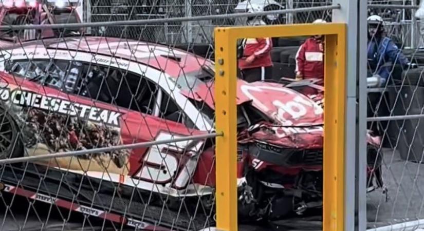 A HANS eltört és még a kormánykerék is megsérült abban a balesetben, amit a NASCAR nem vett észre