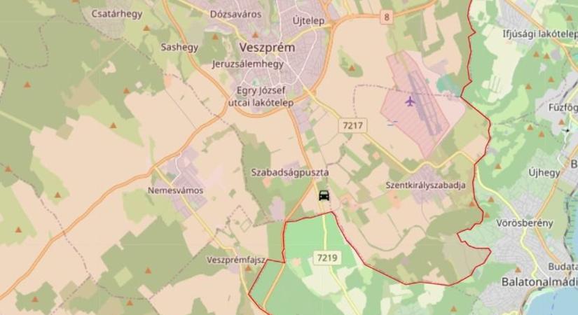Frontális karambol Veszprémnél