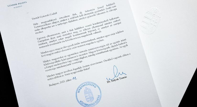 Sulyok Tamás megrendítő levelet írt az Ukrajnában elhunyt magyar férfi családjának
