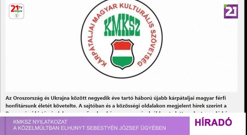KMKSZ nyilatkozat - A közelmúltban elhunyt Sebestyén József ügyében (videó)
